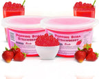 Fanale Popping Boba Pearls for Bubble Tea - 2 lb (1 lb X 2) | Strawberry | Bursting Boba Pearls Bubble 450g X 2 | Fruit Juice Flavor for Shakes, Dessert, Smoothie | FPB001-SP450 X 2