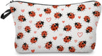 Livel lhood Ladybug Makeup Bag Cute Small Makeup Organizer Bag Travel Toiletry Zipper Pouch Love Cosmetic Bag Gift for Women