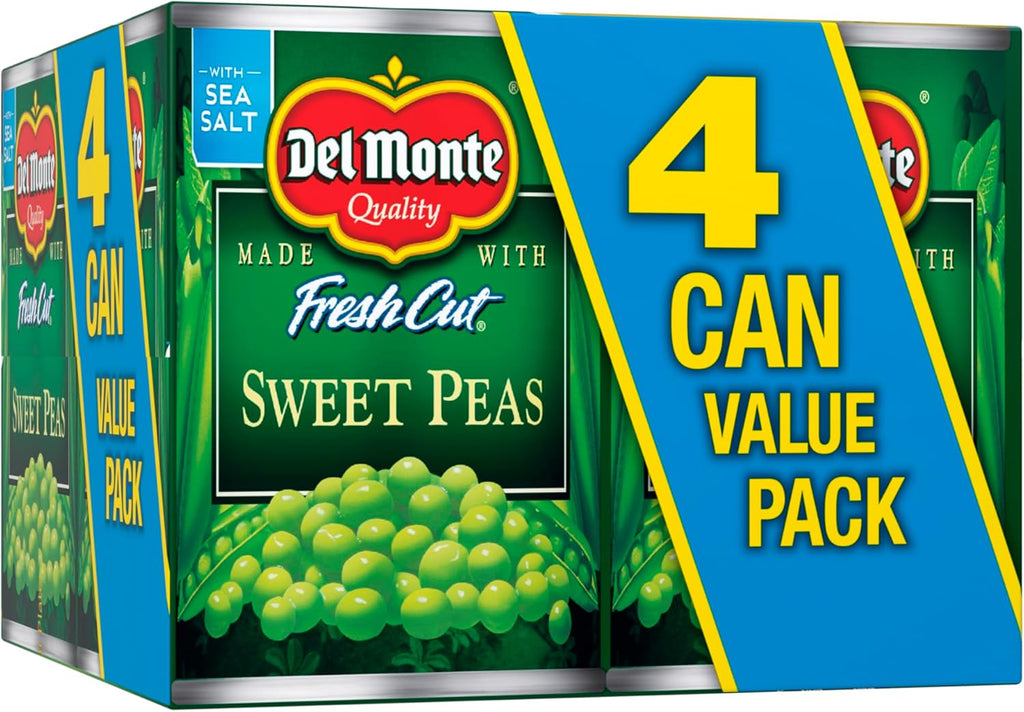 Del Monte Canned Fresh Cut Sweet Peas, 15 Ounce (Pack of 4)