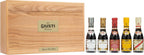 Giusti Historical Collection of 5 Italian Balsamic Vinegars with Wood Gift Box Made in Modena, Italy - Award-Winning, Aged, Gourmet Vinegar - 100 ml Bottles - Custom Engraving