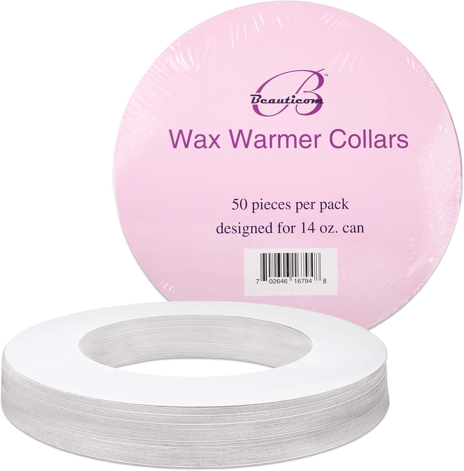 Beauticom (50 Pieces) Wax Warmer Universal Protective Collars Ring for 14oz Wax Can