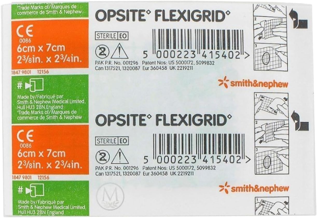 Smith & Nephew Opsite Flexigrid Transparent Dressing 2-3/8x2-3/4 - 10 Dressings by Smith & Nephew
