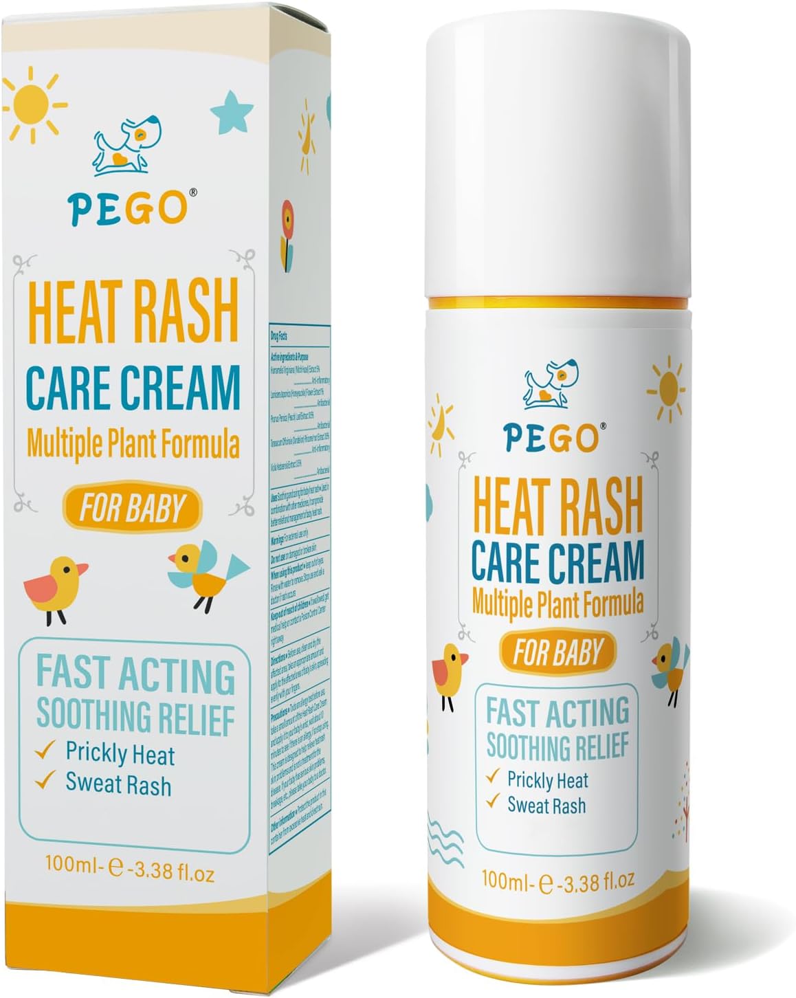 Heat Rash Care Cream for Babies | Prevents Prickly Heat, Sweat Rashes, Eczema & Skin Inflammation | Alleviating Discomfort for Babies Skin | 100ml/3.38oz (100ml/1pcs)