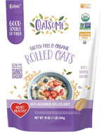 Oatsome Organic Rolled Oats, 1lb Bag – Gluten-Free, Whole Grain Oats for Oatmeal, Baking, & Granola