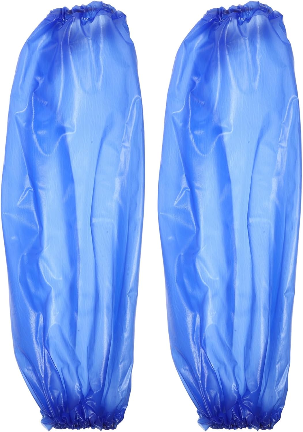 Waterproof Pvc Arm Sleeves for Women, Long Oilproof Protective Oversleeves, Reusable Housework and Cooking Sleeve Guards, Blue, 1 Pair