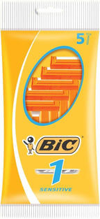 Bic Men Classic Sensitive Disposable Razors, 5 Count (Pack of 1)