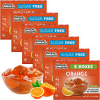 Simply Desserts Sugar-Free Orange Jel, 6-Pack – Vegan Dessert, Keto Snacks, Diabetic Friendly & Kosher, 1.7 Oz Ea
