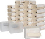 DrDirt Bamboo Facial Tissue Bulk 3 Ply 110 Count Individual Travel Packs Necessities Bulk 27 Packs with 3 Eco Wall Mounted Dispenser Box Cover Holder