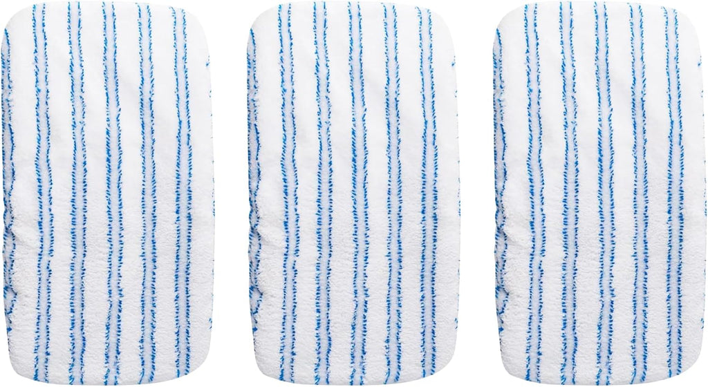 Matthew Microfiber Mop Refills Compatible with Hardwood Floor 'N More, Mop Head Replacement Reusable for Large Surface Compatible with ShMop and All 15 * 8” Flat Mops – 3Pcs Microfiber Mop Pads