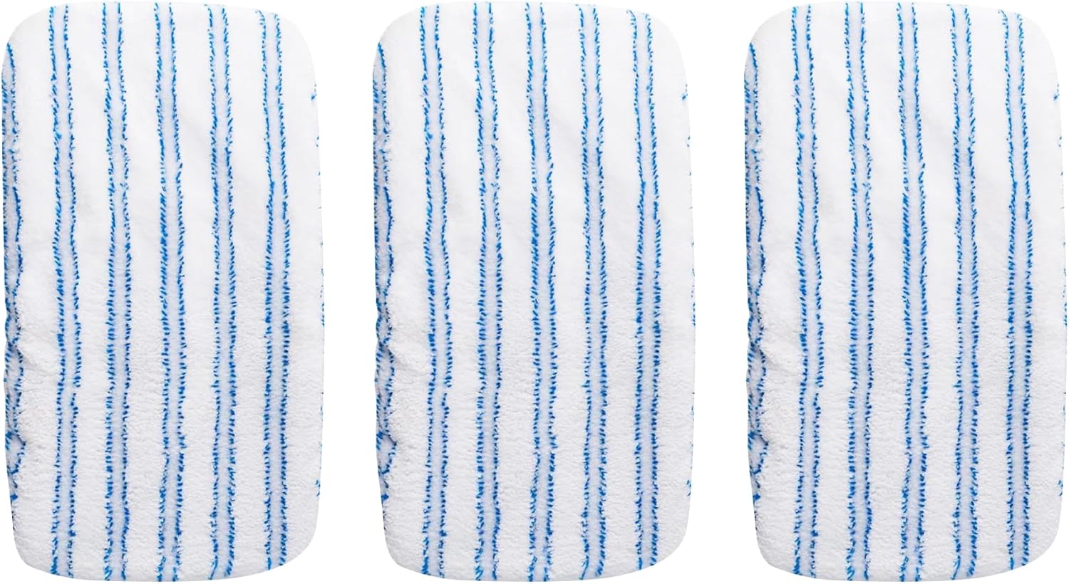 Matthew Microfiber Mop Refills Compatible with Hardwood Floor 'N More, Mop Head Replacement Reusable for Large Surface Compatible with ShMop and All 15 * 8” Flat Mops – 3Pcs Microfiber Mop Pads