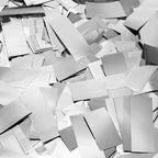 Sumind 200 Grams Foil Silver Confetti Large Glitter Metallic Throwable Scatter Table Party Confetti for Wedding Graduation Birthday Baby Shower Christmas Celebrations New Years Party Decorations