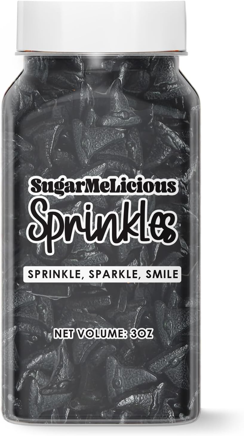 SugarMeLicious Witch Hat Sprinkles for Cupcakes, Edible Cake Decorations, 3oz Bottle of Vibrant Toppings for Baking, Decorating Cookies & Ice Cream