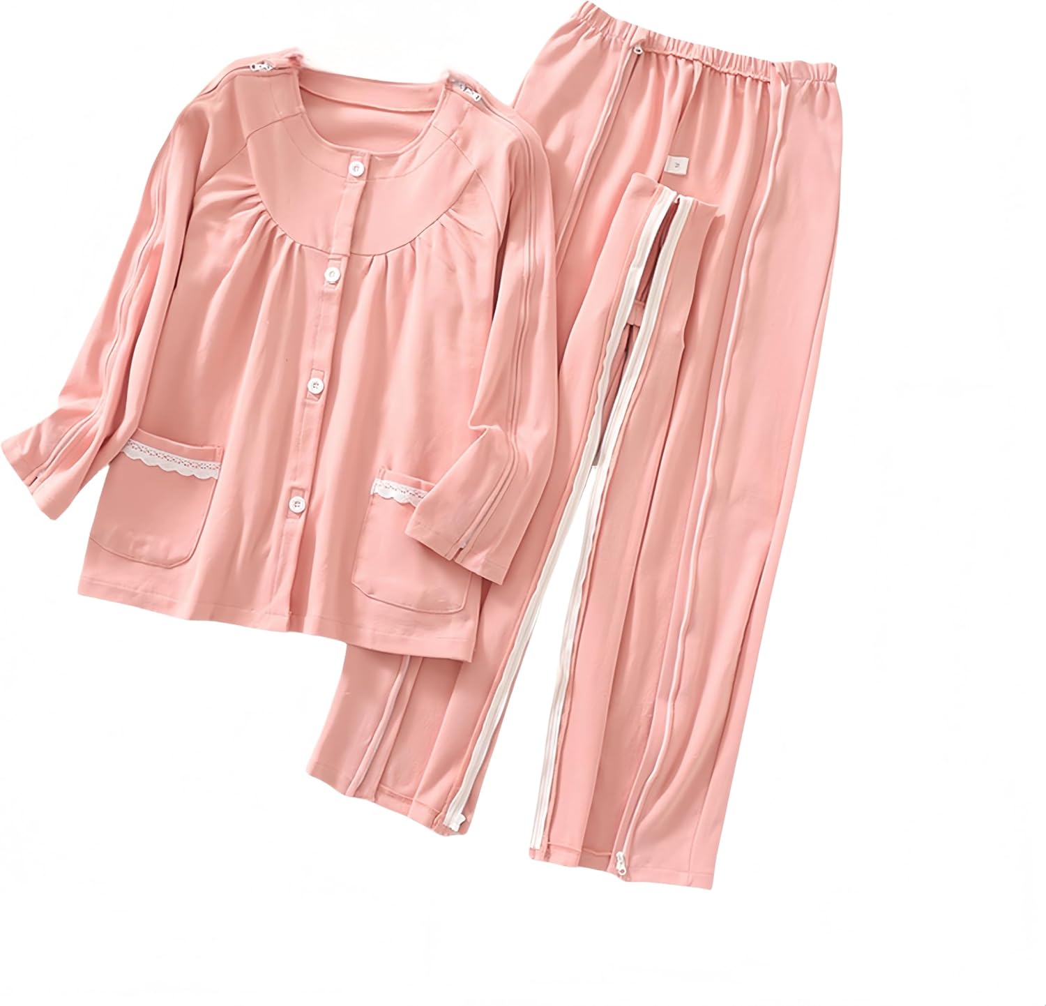Bedridden Patient Clothing,Tear Away Suit, Fully Open Adaptive Chemo Clothing,Four Seasons