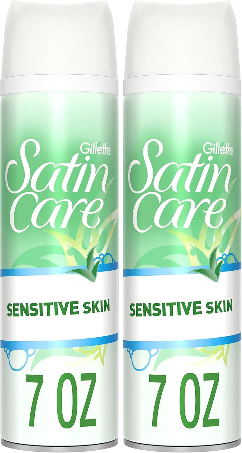 Gillette Satin Care Shaving Gel Sensitive, 7 oz (Pack of 2)