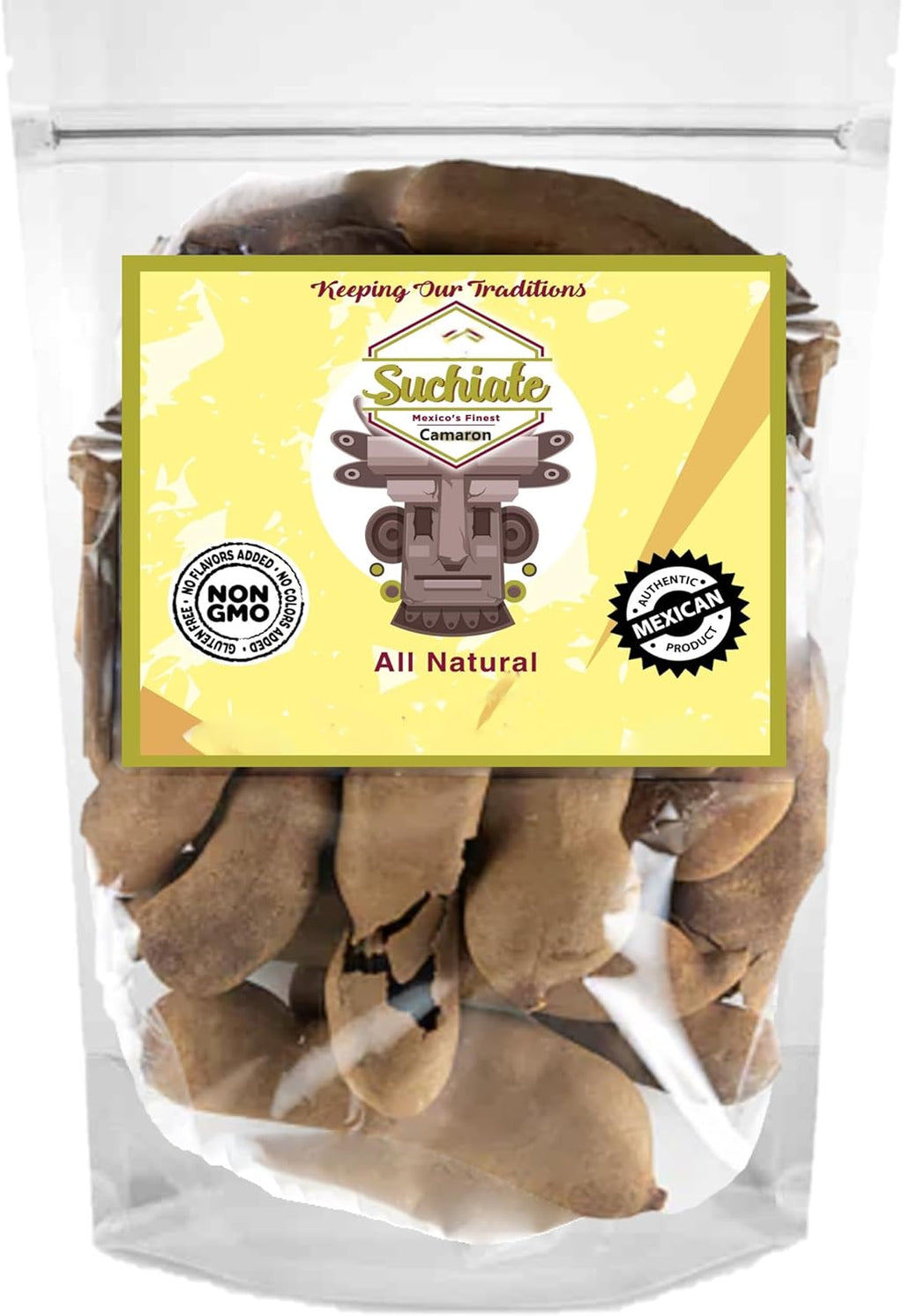 Suchiate Whole Tamarindo Pods | Protein & Fiber Rich Dried Tamarind | (1 Pound (Pack of 1))