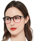MARE AZZURO Large Reading Glasses Women Trendy Round Readers 1.0 1.25 1.5 1.75 2.0 2.25 2.5 2.75 3.0 3.5 4.0 5.0 6.0 (Purple, 275)