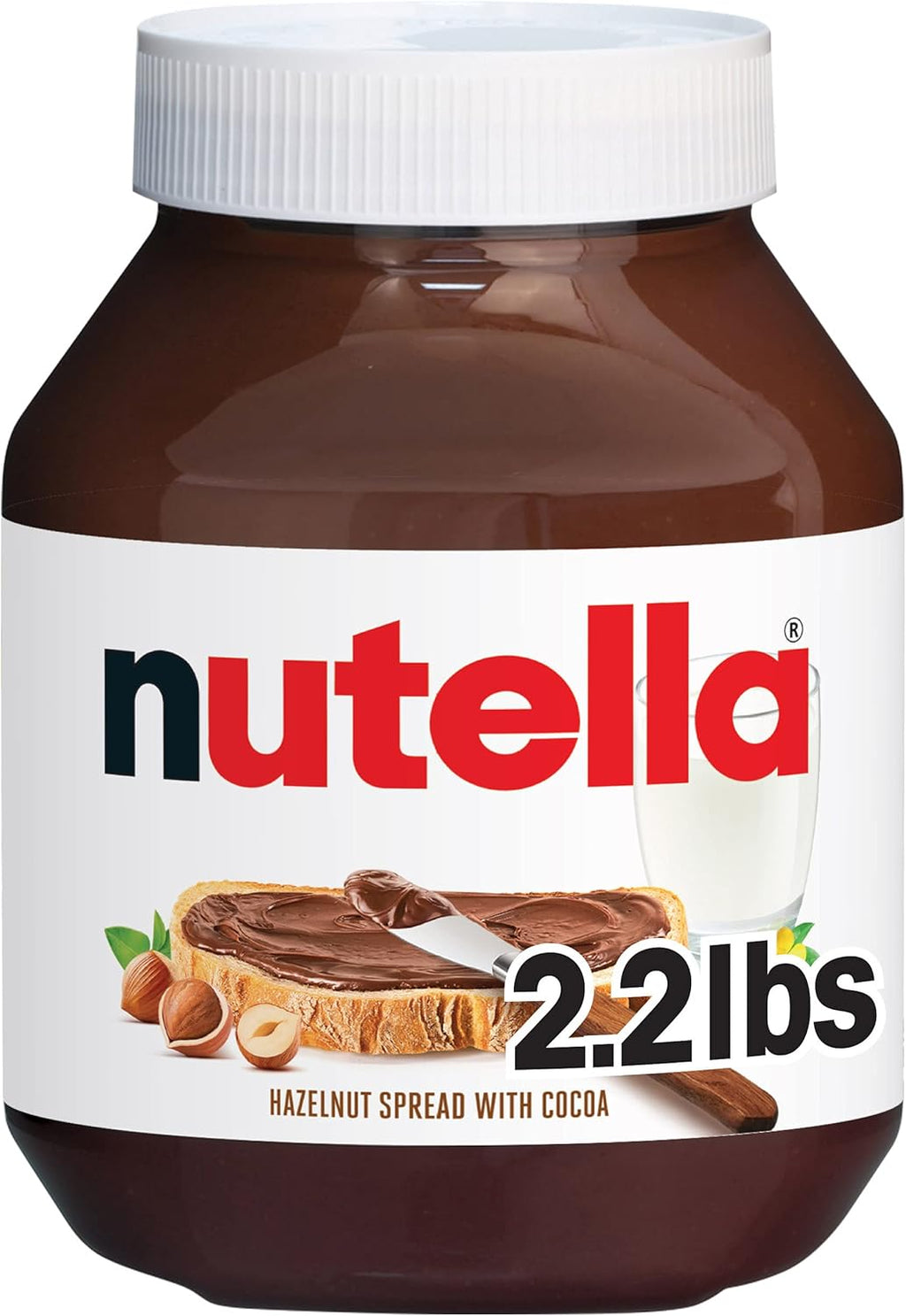 Nutella Hazelnut Spread with Cocoa, Creamy Hazelnut Spread, Breakfast Favorite, 35.3 oz Jar