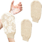 2 Pcs Exfoliating Gloves, Bath Shower Gloves Mitts Bamboo Fiber Bath Body Cleaning Cloth Sponges for Exfoliating and Body Scrubber