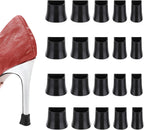 Bewudy 10 Pairs Heel Caps for High Heels, 5 Sizes Black U Shape Heel Cap Protectors, Anti-Slip Noise Reducing High Heel Protector Heel Stoppers for Outdoor Weddings Events