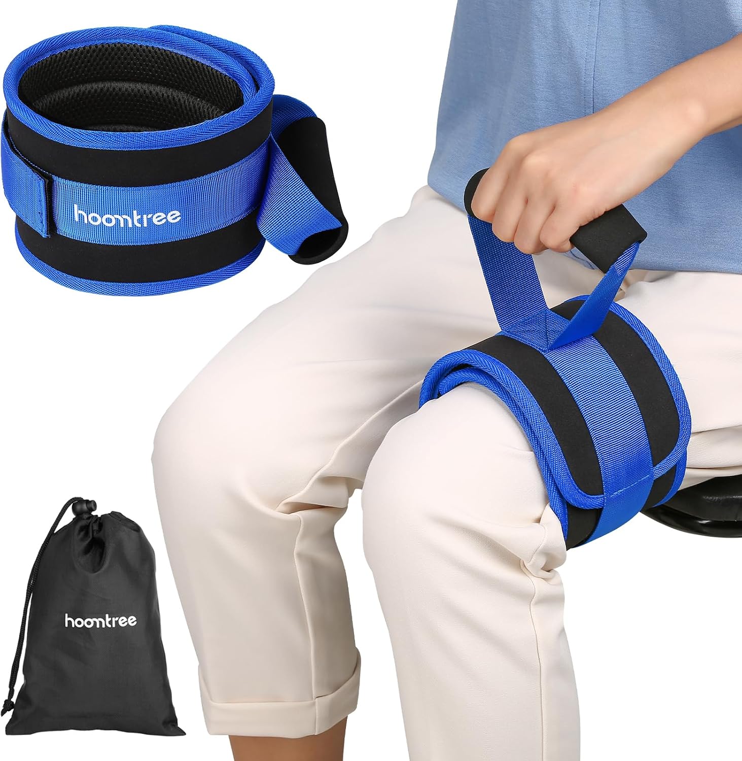 Leg Lifter Strap for Limited Mobility,Thigh Lifter Strap with Padded Grip and Loop for Knee Hip Surgery Recovery,Mobility Aids Tool for Disabled Get in and Out of Bed,Car,Wheelchair