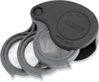Carson TriView 5x/10x/15x Folding Loupe Magnifier with Built-in Case, 3-in-1 Portable Loupe Magnifying Glass - Adjustable Magnification, Great for Jewelry (TV-15)