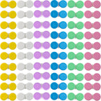 TIHOOD 60PCS Colorful Contact Lens Case Bulk Eye Lense Box Holder Container Soak Storage Travel Kit for Eyes Care, 6 Colors