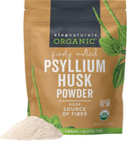Viva Naturals Organic Psyllium Husk Powder, 10 oz – Finely Ground, Unflavored, Vegan, Keto, Paleo, Non-GMO Plant-Based Superfood, Good Source of Fiber for Gluten-Free Baking, Juices & Smoothies