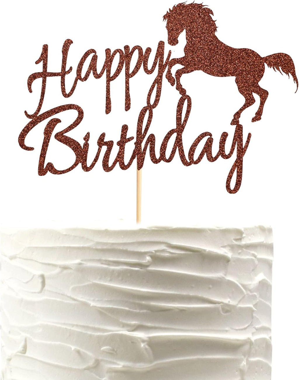 Horse Happy Birthday Cake Topper, Horse Racing Theme Party Decoration for Boys, Girls, Men, Women & Kids