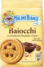 Mulino Bianco Baiocchi 9.17oz (260g) – Italy’s #1 Cookie Made with Natural Ingredients – Authentic Italian Biscuits Filled with Chocolate Hazelnut Cream – Perfect with Coffee or Tea