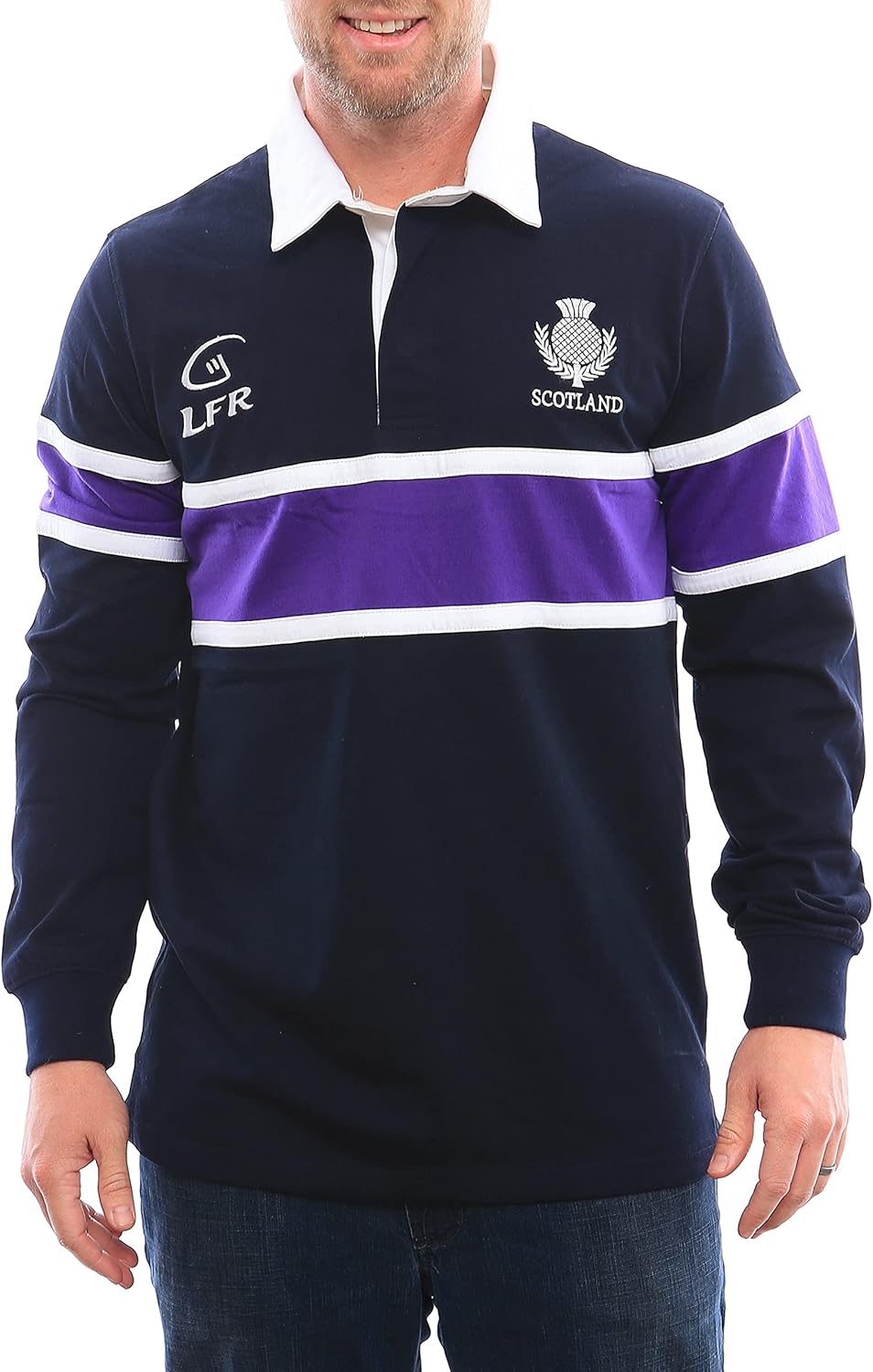 Scotland Thistle Long Sleeve Rugby Jersey