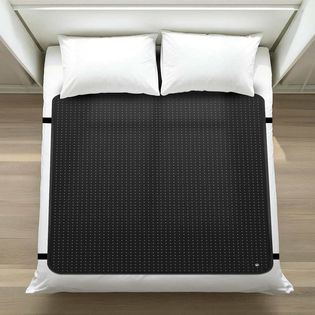 NIULAFR Grounding Mat for Bed, 54x78 Inch Carbon Leather Pad with 15ft Grounding Cable