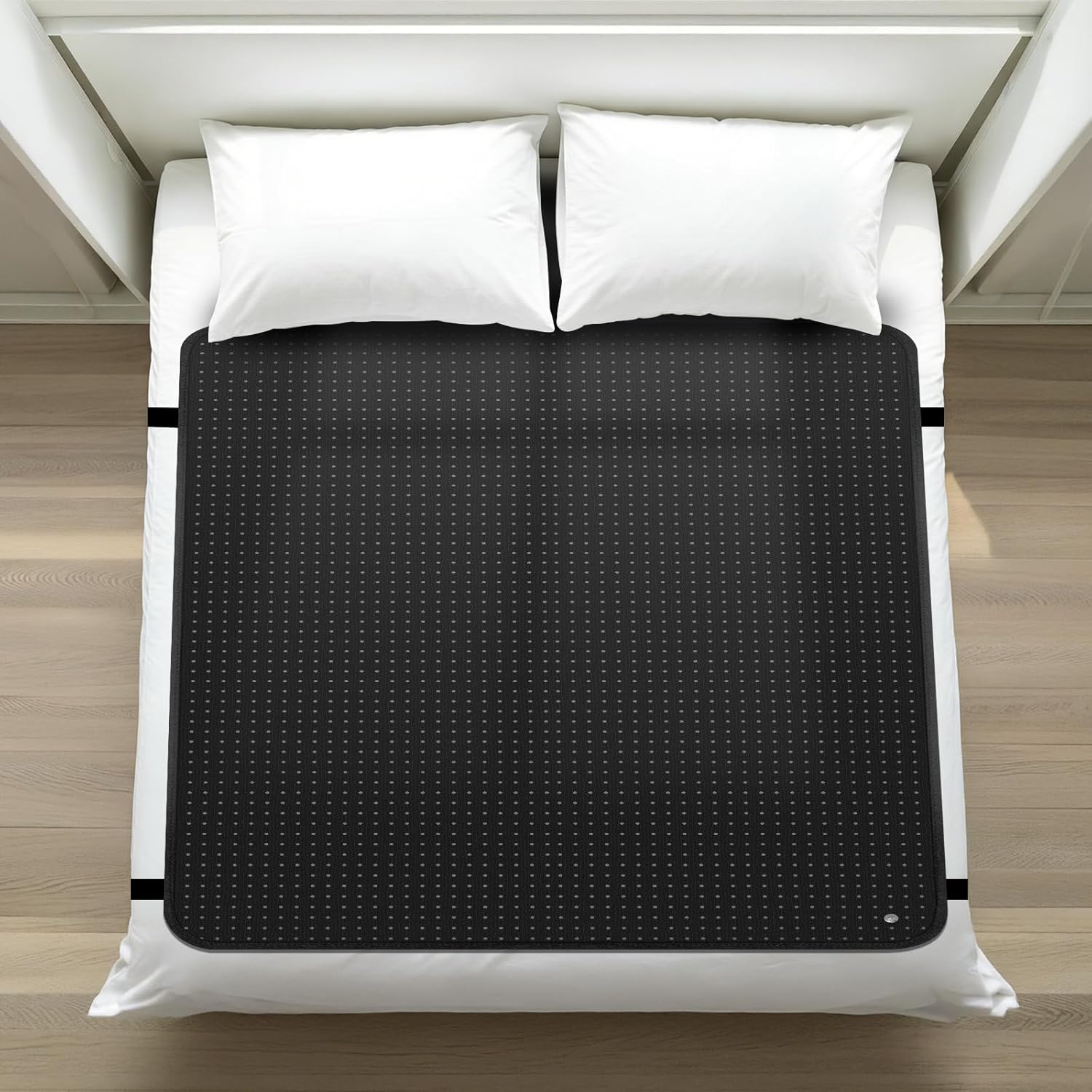 NIULAFR Grounding Mat for Bed, 54x78 Inch Carbon Leather Pad with 15ft Grounding Cable