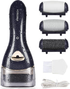 Electric Feet Callus Removers Rechargeable, Portable Electronic Foot File Pedicure Tools, Electric Callus Remover Kit, Professional Pedi Feet Care for Dead, Hard Cracked Dry Skin Ideal Gift (Black)