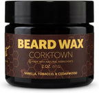 Detroit Grooming Co. Strong Hold Beard Wax - All-Natural Styling Putty with Sweet Almond & Sunflower Oil - Maximum Control for Shaping & Taming - Corktown, 2oz