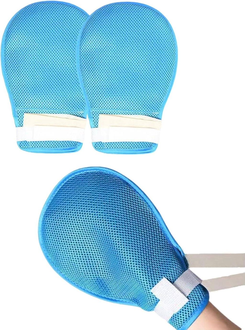 Dementia Restraint Gloves 2 Pack, Safety Control Anti Scratch Mitts Elderly Alzheimer's Safety Products Helpful to both Wearer and Caregivers (Regular)