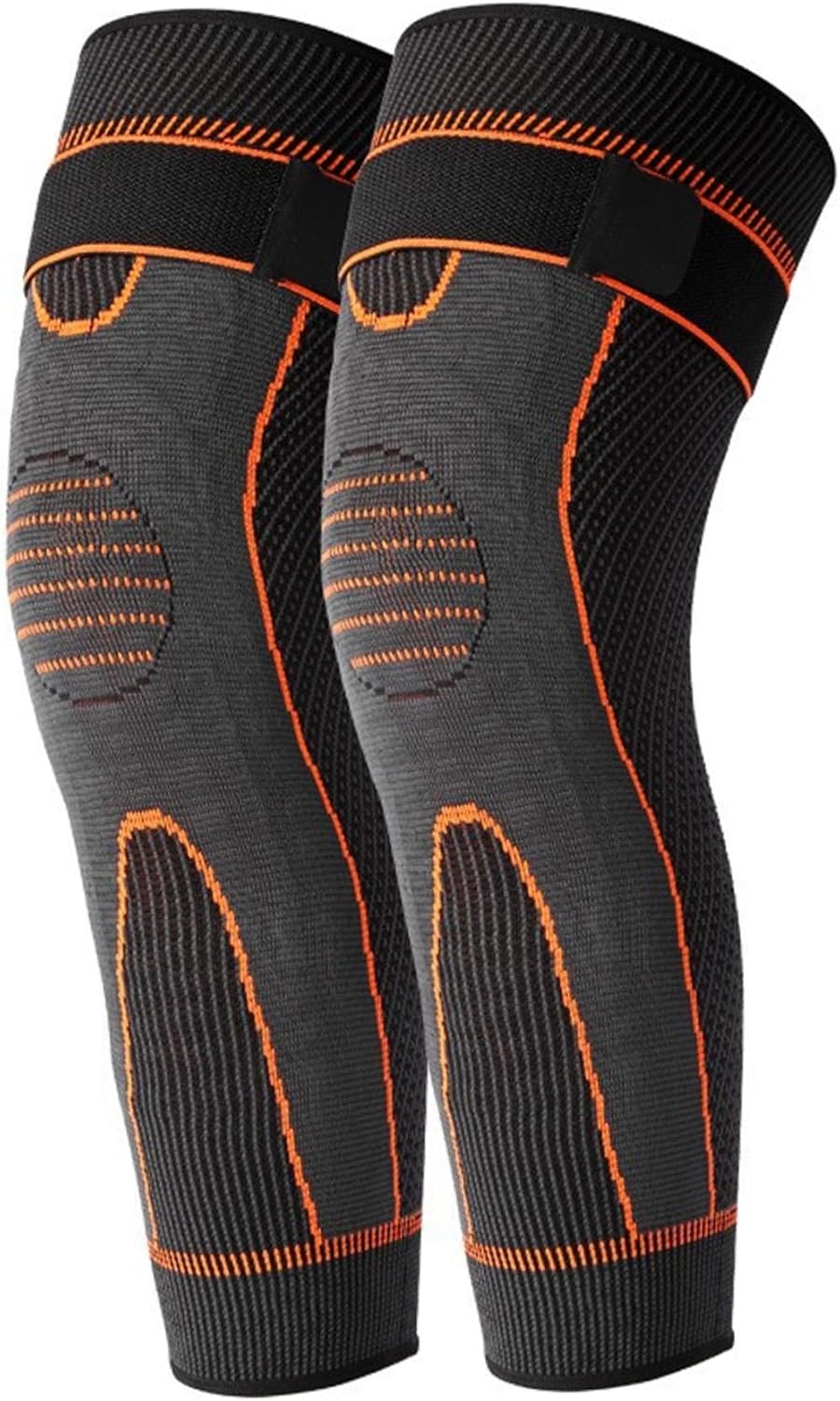 Self-Heating Knee Sleeve, Knee Brace Tourmaline Acupressure Sleeve Self-heating Shaping Support Wormwood Fitness Accessories Orange L