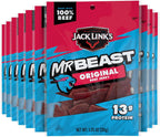 Jack Link's x MrBeast Original Beef Jerky - (10 Pack) 1.25 oz Bags - Ready to Eat Protein Snacks - 13g Protein per Serving - Made with 100% Real Beef