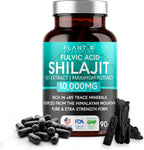 Pure Himalayan Shilajit Capsules - 10,000mg Maximum Potency | Fulvic Acid + 85 Trace Minerals | Energy Boost, Immune Support, Cognitive Function | 90 Veggie Pills for Men & Women