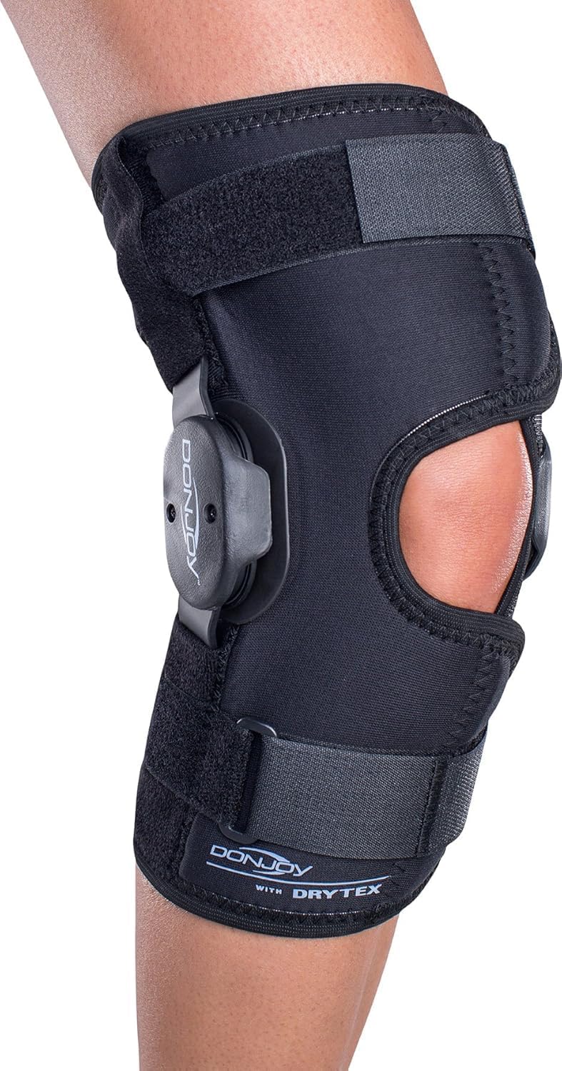 DonJoy Deluxe Hinged Knee Sleeve - Neoprene-Free (Large)