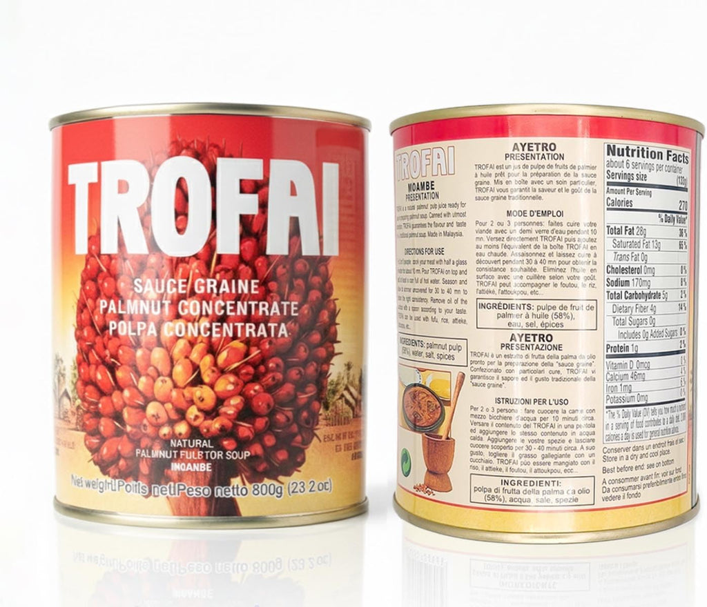 TROFAI Palm nut soup |28.2 oz|Palm nut concentrate|Moambe| - with Nireds Foods Banga spice|2oz|