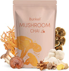 Bunkell Mushroom Chai, Adaptogenic 6 Mushrooms with Lion's Mane, Reishi, Cordyceps, Shiitake, King Trumpet & Turkey Tail, Chai Powder for Energy, Focus, Digestion & Immune Support, 20 Servings 1 Pack