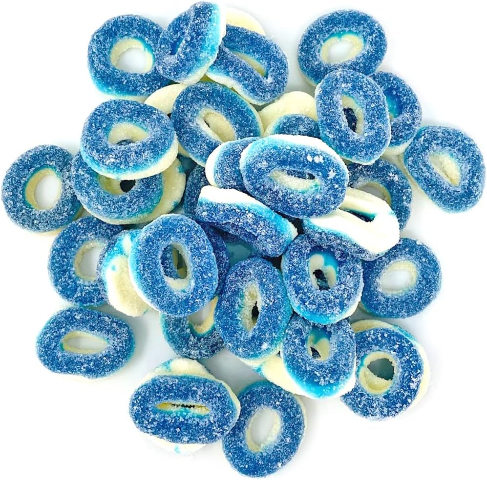 SweetGourmet Gummy Blue Raspberry Rings | Gummi Candy | 2 Pounds