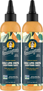 Sir Kensington's Everything Sauce Chile Lime Crema Dressing Dip and Drizzle Keto Diet & Paleo Diet Certified Dairy Free Gluten Free Non- GMO Project Verified Shelf-Stable 8.3 oz (Pack of 2)
