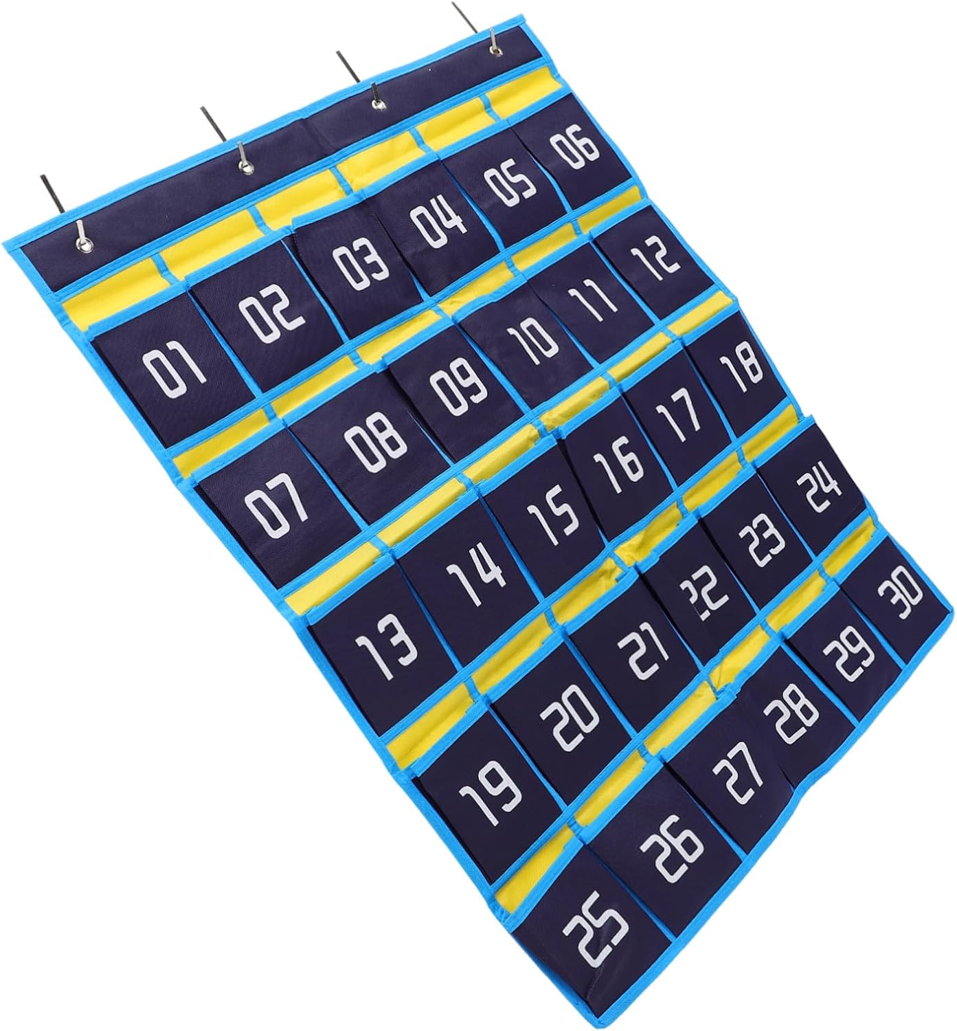Hanging Pocket Chart Classroom Mobile Phone Storage Bag School Supplies Calculator Holder Wall Hanging Storage Pouch