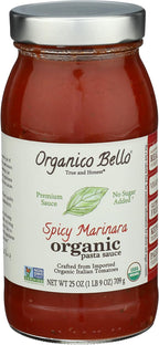 Organico Bello Sauce Pasta Spcy Mrnara O 25 OZ