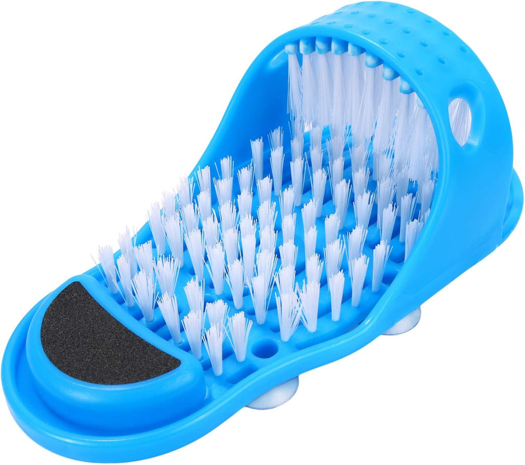 EVERMARKET Simple Feet Cleaner, Magic Foot Scrubber, Exfoliating Easy Feet Cleaning Brush, Foot Shower Spa Massager Slippers for Unisex Adults