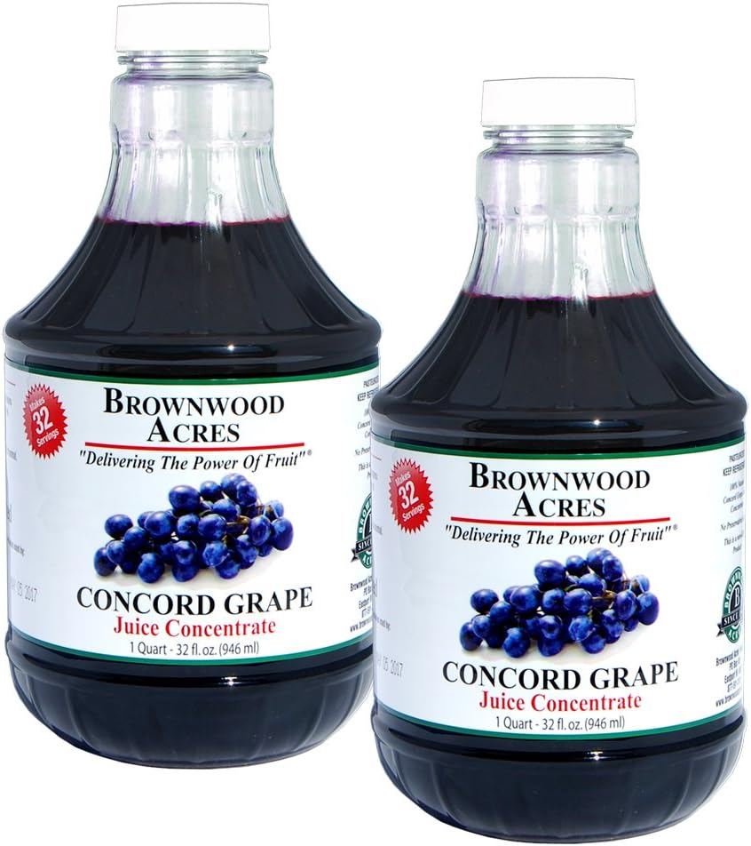 FruitFast - Concord Grape Juice Concentrate "Cold Filled" 2 QUARTS, 64 Day Supply