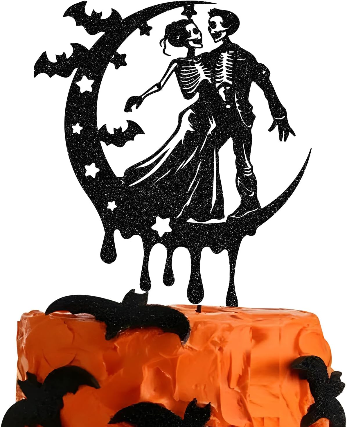 Wedding Cake Topper, Till Death Do Us Part, We Still Do, Skull Couples, Skeleton Halloween Wedding Anniversary Party Decorations Supplies