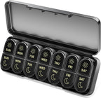 Betife AM PM Pill Organizer 7 Day, Weekly Pill Organizer 2 Times a Day, Daily Pill Box AM PM, Portable Travel Medicine Case, Day and Night Pill Container for Medication, Vitamin or Supplement