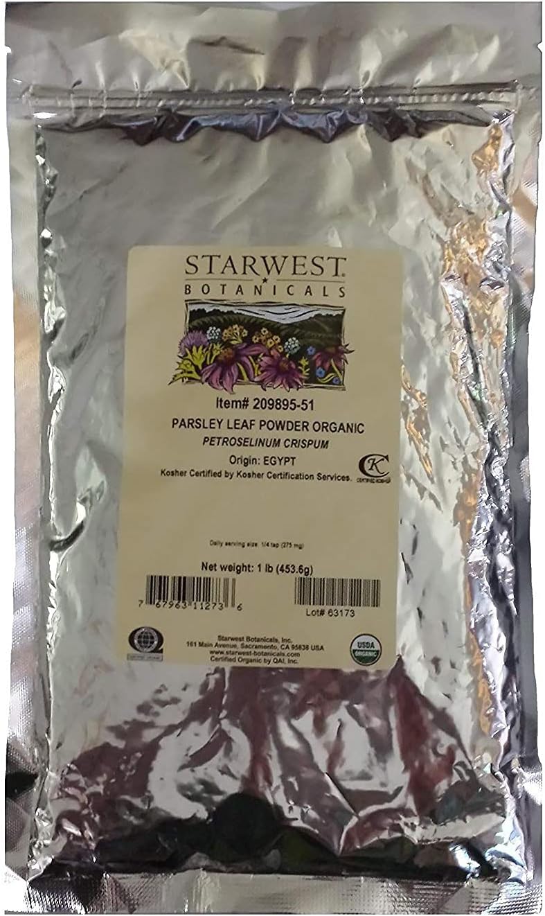 Organic Parsley Leaf Powder 1 Pound (453 grams)
